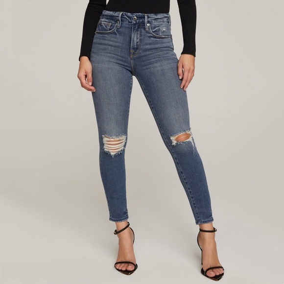 Good American Good Legs Crop‎ Jeans, Light Wash - Picture 8 of 10